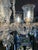 1930s Hollywood Colonial Style Clear Crystal Five Light Chandelier For Sale - Image 11 of 13