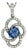 Natural Sapphire Diamond Pendant with Chain 14k W Gold 2.17 TCW Certified For Sale