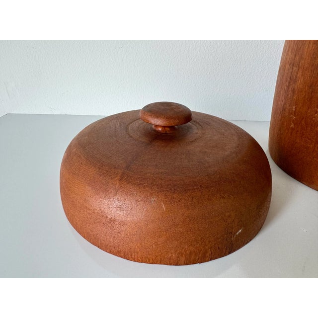 Mid-Century Danish Modern Teak Wood Ice Bucket For Sale - Image 9 of 11
