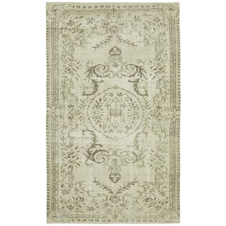 Vintage Turkish Beige Area Rug For Sale