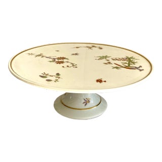 Mid 20th Century Richard Ginori Bird of Paradise Pedestal Cake Stand For Sale