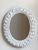 Wood Vintage Boho White Wicker Mirror For Sale - Image 7 of 13