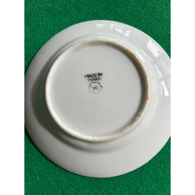 Vintage Tahito Lusterware Tea Set-- one cup and saucer, tea pot, sugar bowl and 4 plates. French blue with gold trim on...