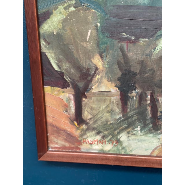 S. Hagman, Four Trees, 1979, Oil on Canvas, Framed For Sale - Image 8 of 18