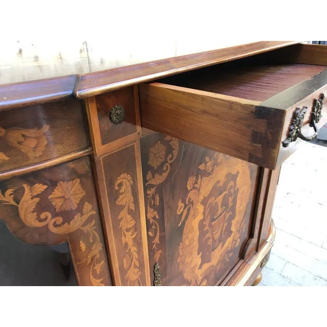 Boulle with Baroque Mirror, 1900s, Set of 2 For Sale - Image 16 of 18