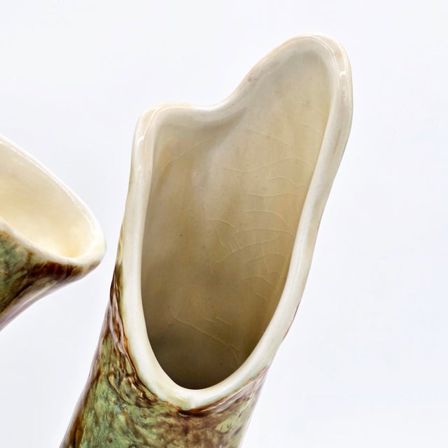 Ceramic Richard Ginori San Cristoforo 1952 Italian Ceramic Twin-Neck Vase For Sale - Image 7 of 14