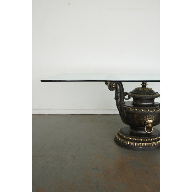 Vintage La Barge Neoclassical Glass Top Dining Table For Sale In Austin - Image 6 of 15