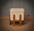 Art Deco Pouf in Wood and White Cream, 1990 For Sale - Image 4 of 11