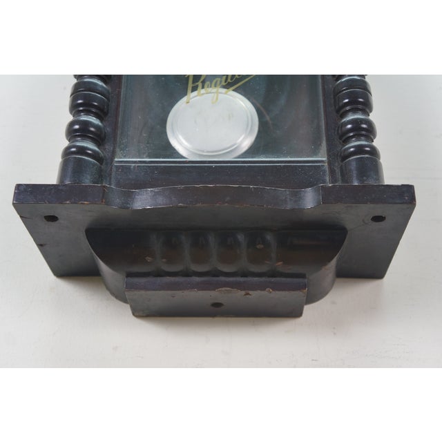 Mid 20th Century Mid 20th Century Mastery Kyoritu Mahogany Copper Horse Equestrian Regulator Wall Clock 27" For Sale - Image 5 of 17