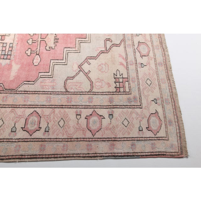 Red 1980s Medallion Design Vintage Turkish Rug Carpet-10' 6'' X 7' 11'' For Sale - Image 8 of 12