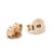 1ctw Diamond 3 Stone Stud Earrings, 14k White & Yellow Gold, Length 7.6 Mm For Sale - Image 4 of 4