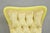 Hollywood Regency Vintage French Hollywood Regency Yellow Tufted Drape Carved Side Chairs - A Pair For Sale - Image 3 of 16