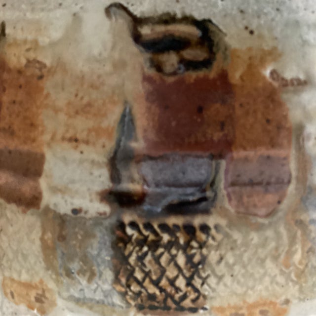 Vintage Handcrafted Glazed Stoneware Bowl/Planter Artist Signed For Sale - Image 10 of 12