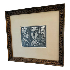 Vintage Georges Rouault “Les Visages” 1932 Signed Framed Lithograph