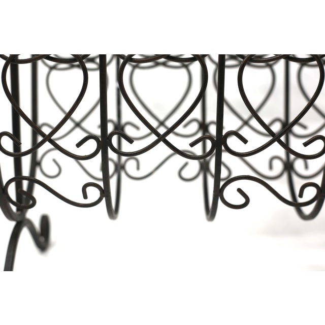 Vintage Mid Century Modern Wrought Iron Magazine Rack For Sale In Tampa - Image 6 of 9