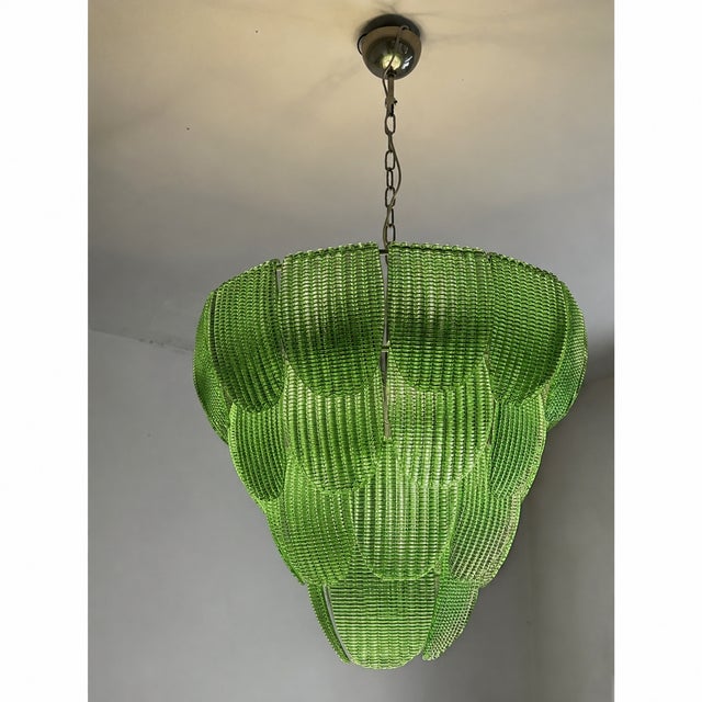 Elegant Contemporary Diamanted Petals Murano Glass Chandelier by Simoeng For Sale - Image 6 of 6