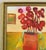 Abstract Original Juan Pepe Guzman Floral W/Red Flowers Oil Painting For Sale - Image 3 of 10