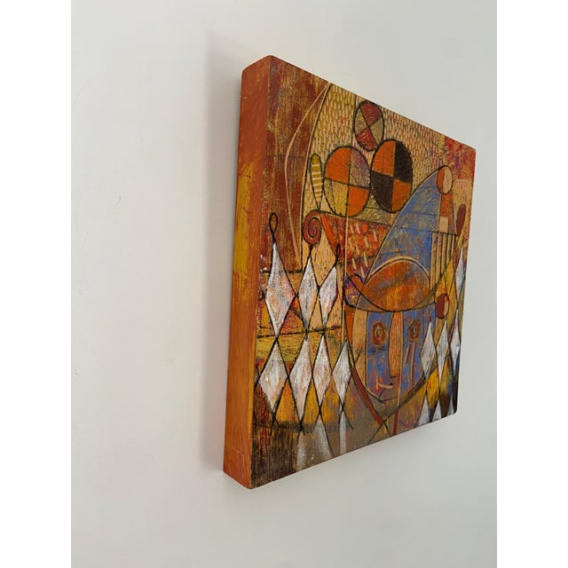 Fulgencio Lazo "Familia" Series Paintings on Wood - Set of 2, Framed For Sale - Image 9 of 12