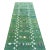 Forest Green Handmade Cotton Dhurrie Vegetable Dyed Forest Green Shooting Star Runner- 2.5'x12' For Sale - Image 8 of 11