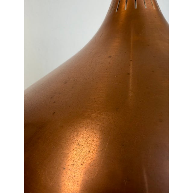Metal Pendant Lamp in Copper by Jo Hammerborg for Fog & Mørup, Denmark, 1960s For Sale - Image 7 of 14