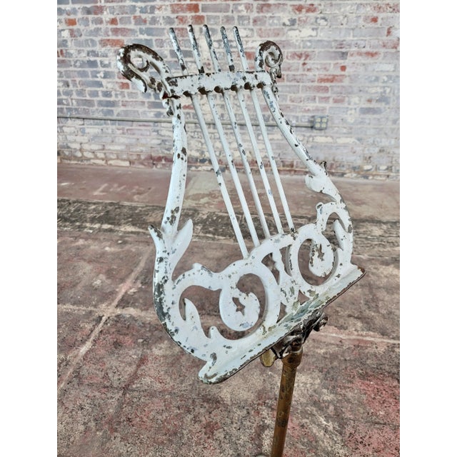 19th century Victorian Cast Iron & Bronze Music Stands - 14" W & 40" H ( Adjustable Height ) A beautiful piece that will...