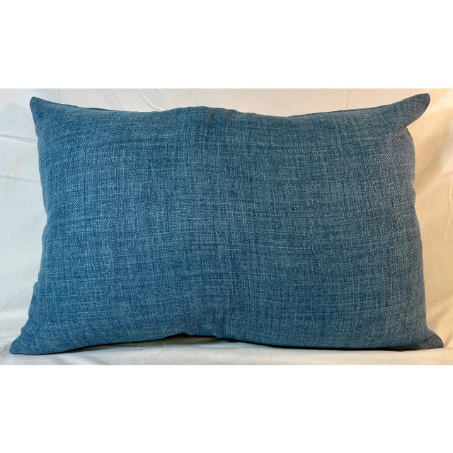 Large Bolster Pillow Decorated With a Water Color Look Rangle of Majestic Deer Grazing in a Snowy Winter Valley - Made in the U K For Sale - Image 11 of 12