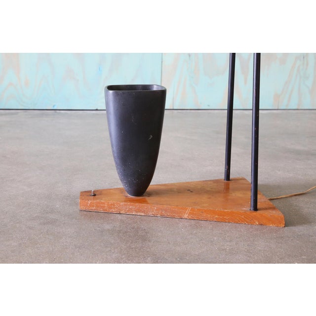 Brown 1950s Mitchell Bobrick for Controlight Rare Floor Lamp Mid Century Modern For Sale - Image 8 of 17