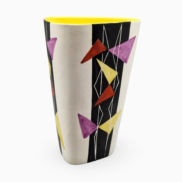 Mid-Century Modern Hand-Painted Ceramic Model 217 Vase from Vallauris, France, 1950s For Sale - Image 11 of 18