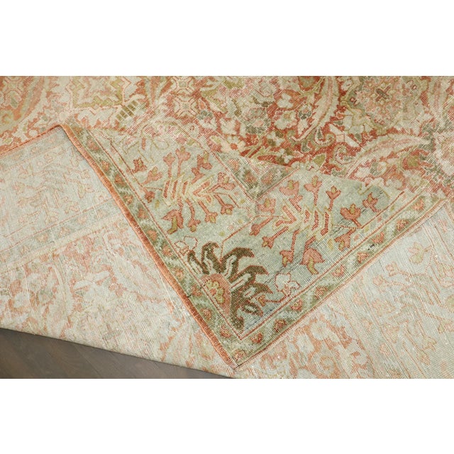 Antique Zabihi Collection Worn Persian Mahal Rug - 7'5" x 10'3" For Sale - Image 4 of 10