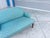 Turquoise 1960s Mid Century Mahogany Loveseat For Sale - Image 8 of 12