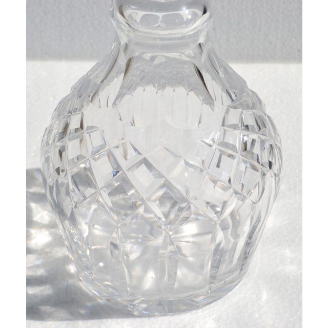 Transparent Vintage Waterford Crystal Spirit Liquor Decanter Handmade Cut Glass Pattern Star Stopper For Sale - Image 8 of 16