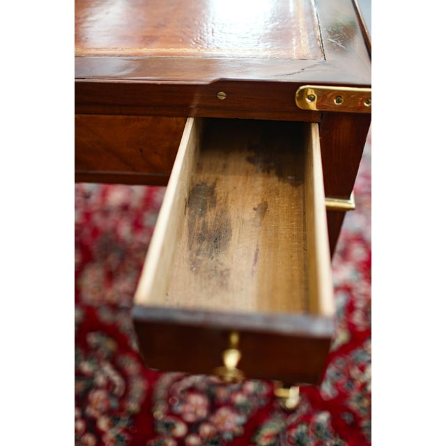 Late 18th Century Louis XVI Style Walnut & Brass Backgammon Game Table – Designer Statement Piece For Sale - Image 10 of 13