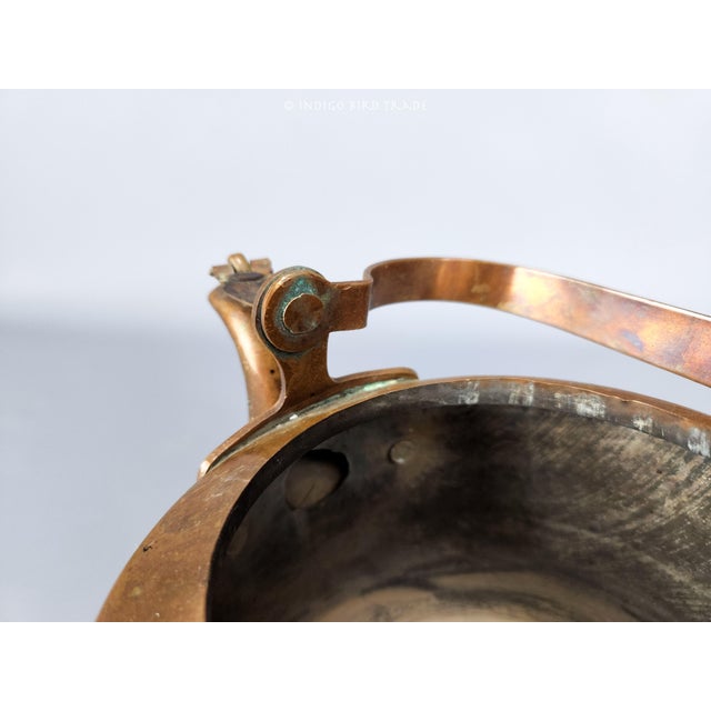 19th Century Early American Farmhouse Copper Kettle For Sale - Image 9 of 10