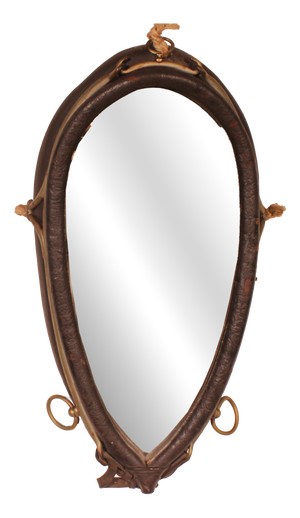 Mirror in Leather Horse Harness, 1890s