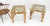Pair Thick Bamboo Glass Top Rectangle Glass Top End Side Lamp Tables MINT For Sale - Image 14 of 18