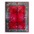 1920s Red Vase Floral Antique Chinese Art Deco Rug 9' X 11'9" Handknotted Wool Carpet For Sale