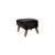 Black leather and smoked oak my own chair footstool by Lassen. Dimensions: W 56 x D 58 x H 40 cm. Materials: leather. The...