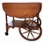 Mid-Century Walnut Drop Leaf Tea Table/Bar Cart For Sale
