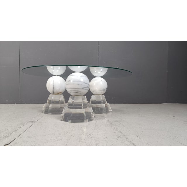 Marble Sphere Coffee Table by Roche Bobois, 1980s For Sale - Image 4 of 11