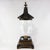 Vintage Black and Gold Pagoda Top Hurrican Candle Holder Lantern With Glass Globe For Sale - Image 11 of 11