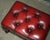 2000 - 2009 Antique Deep Buttoned Oxblood Leather and Hardwood Ottoman For Sale - Image 5 of 11