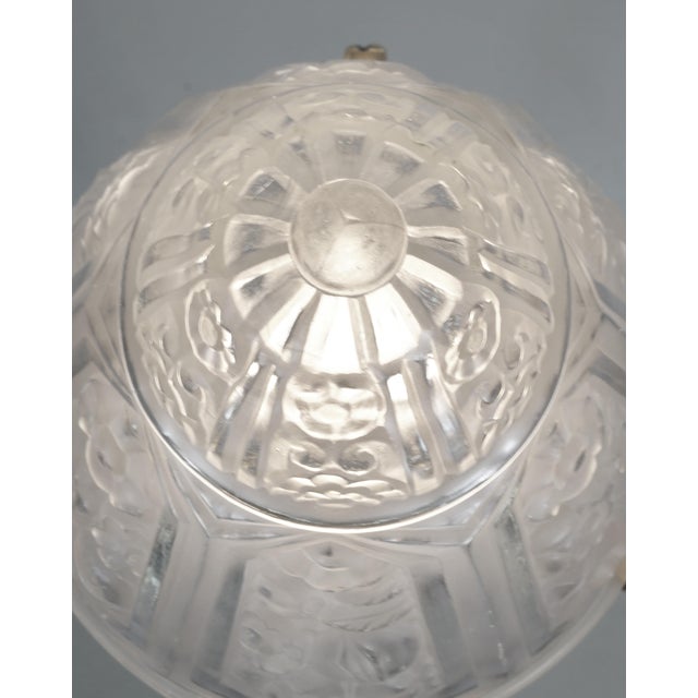 French Art Deco Table Lamp by A. Mousson & Verreries Des Hanots - 1920s France For Sale - Image 11 of 15