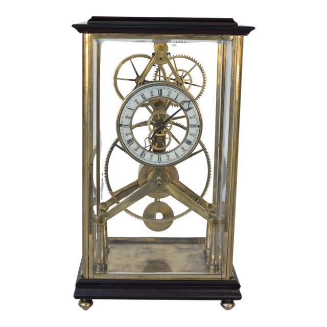 French Late 19th Century Skeleton Clock For Sale