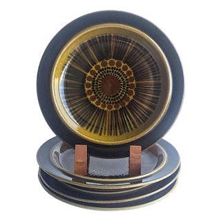 1970s Arabia Finland "Kosmos" Dinner Plates, Set of 4 For Sale