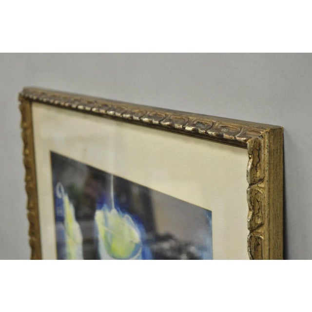 Itzhak Nesher (Austrian Israeli B 1929) "String Group" Judaica Watercolor Signed For Sale - Image 12 of 13