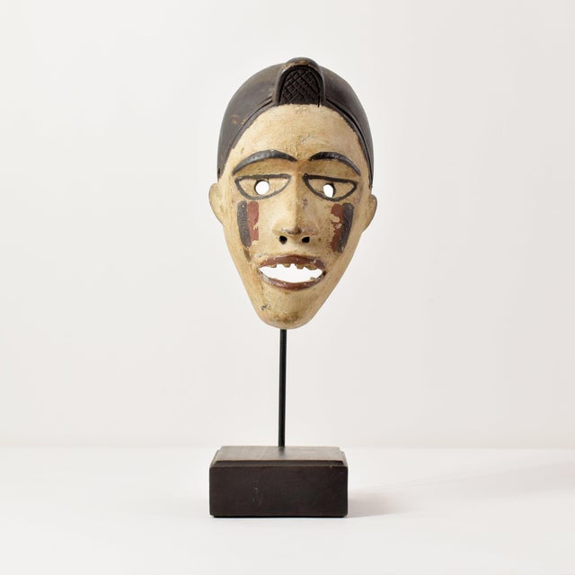 Early 20th Century Kongo Pigmented Mask on Custom Stand For Sale In Denver - Image 6 of 7