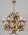 Mid 20th Century Italian Gilt Tôle Chandelier For Sale - Image 5 of 14