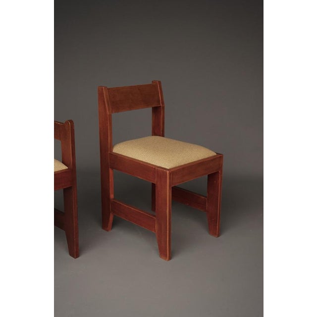 Dutch Oak side chair in the Hague School/ Art Deco style.