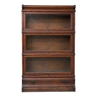 Antique Stackable Oak Barrister Bookcase from Globe Wernicke, 1890s For Sale