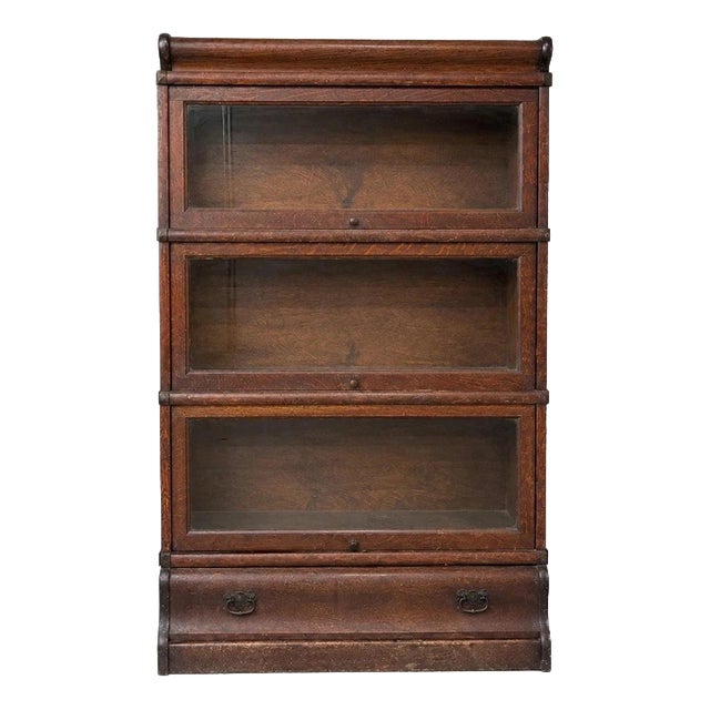 Antique Stackable Oak Barrister Bookcase from Globe Wernicke, 1890s For Sale